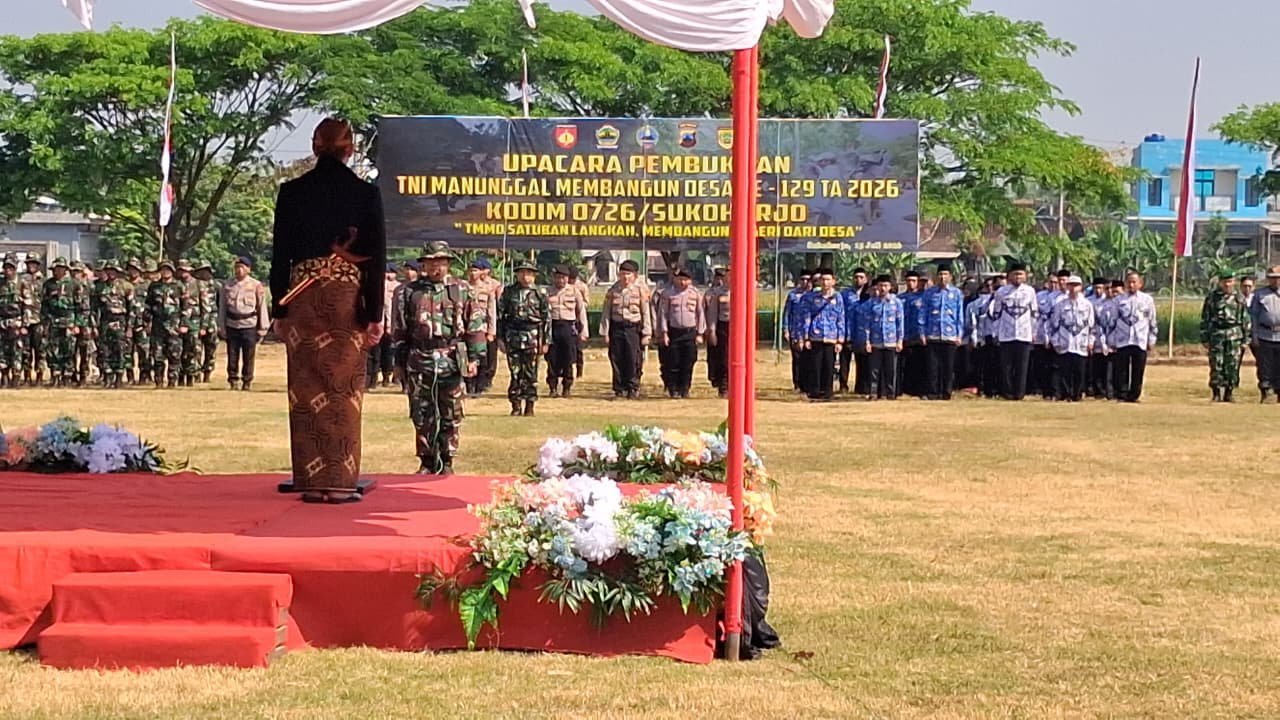 TMMD Reguler ke-129 Kodim 0726/Sukoharjo Resmi Dibuka di Kecamatan Grogol