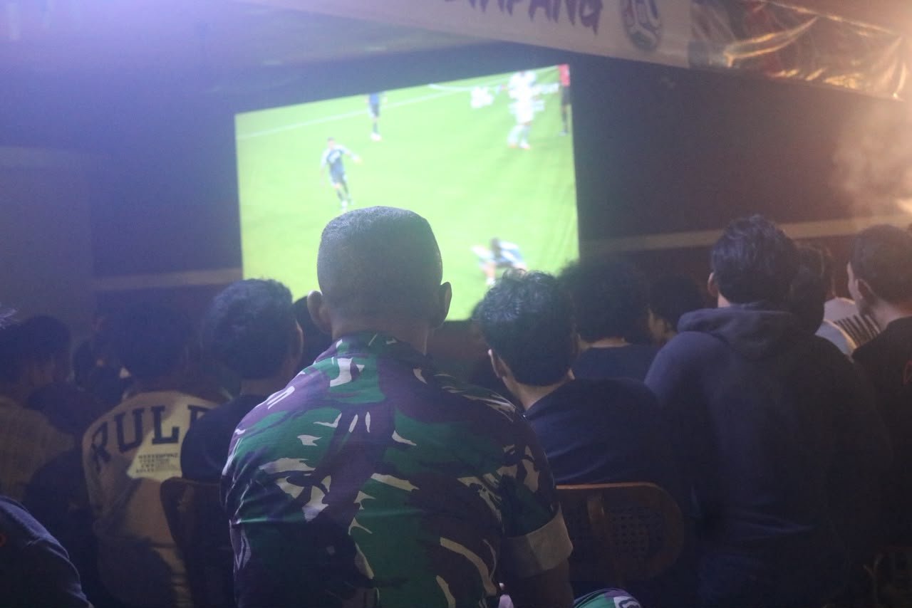 Kodim 1203/Ketapang Gelar Pertandingan Piala Dunia Nobar Bersama Warga Binaan