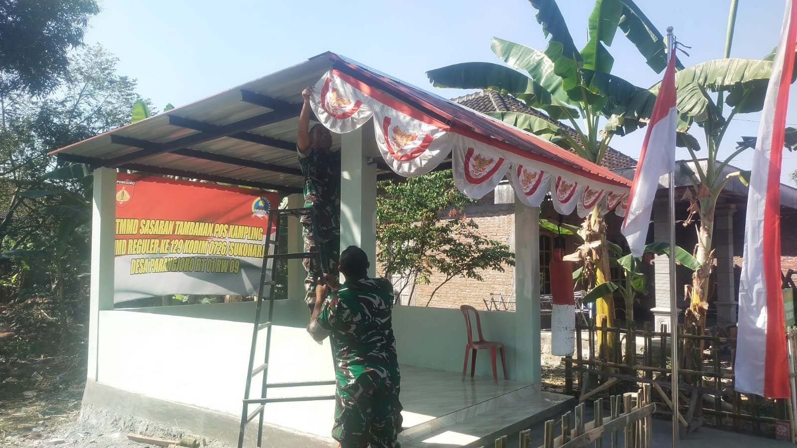 TMMD Kodim 0726/Sukoharjo: Pos Siskamling Parangjoro Siap Dukung Keamanan Lingkungan