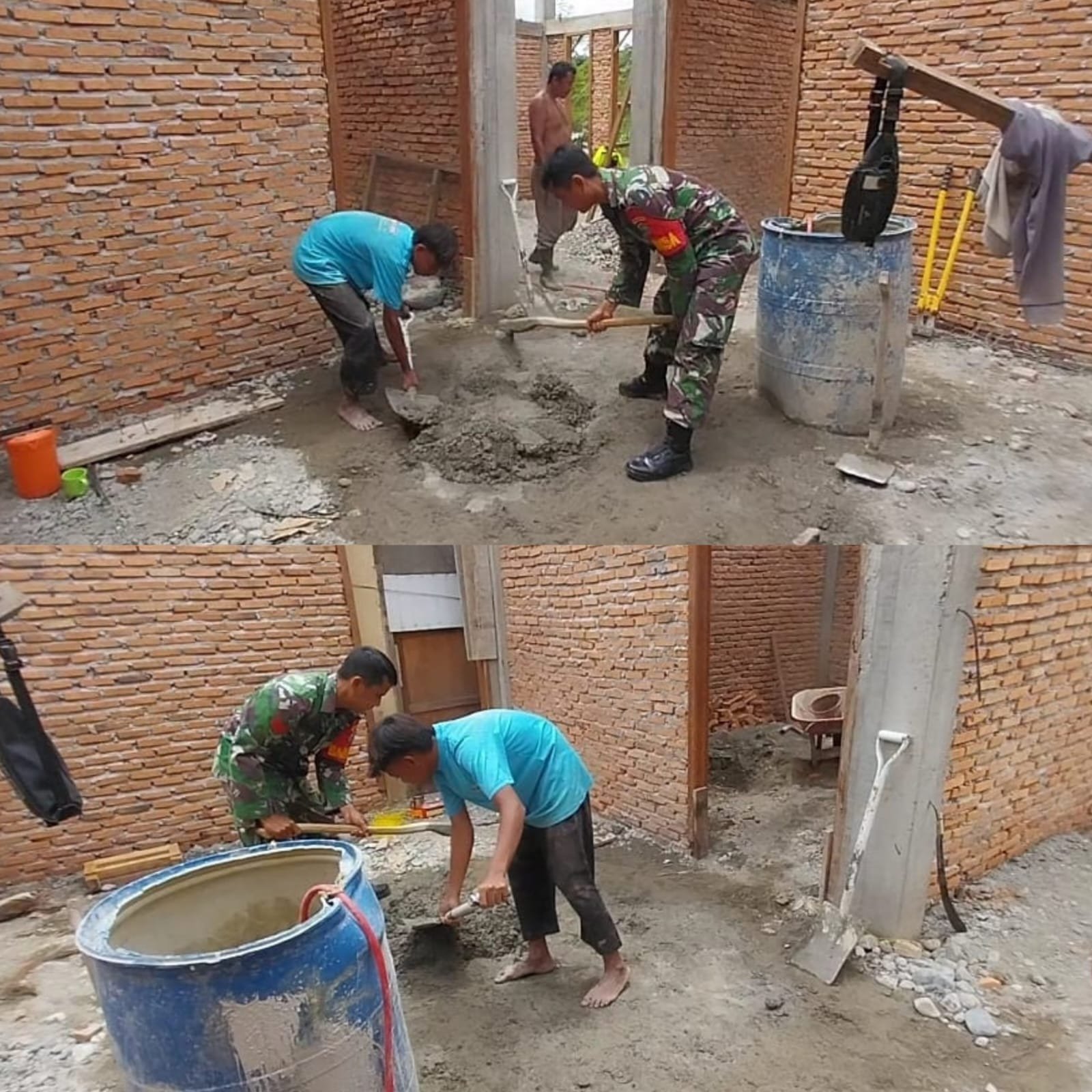 Babinsa Pante Ceureumen Dorong Semangat Saling Membantu melalui Pembangunan Rumah Warga